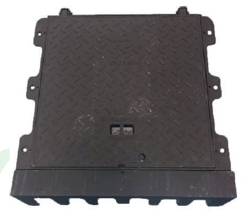 CADRE ET TAMPON AVALOIR 750X750 AVEC BOUCHE RAPPORTEE CLASSE C250